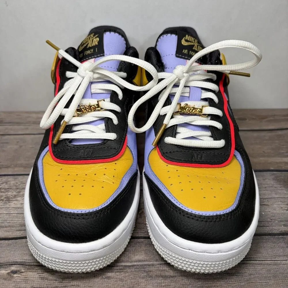 Nike Air Force 1 Low Shadow Sisterhood Dark Sulfer Sneakers Womens 7 DO6114-700